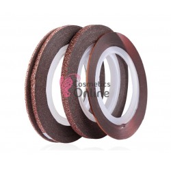 Benzi decorative pentru unghii cu Sclipici 4 bucati Rose-Gold